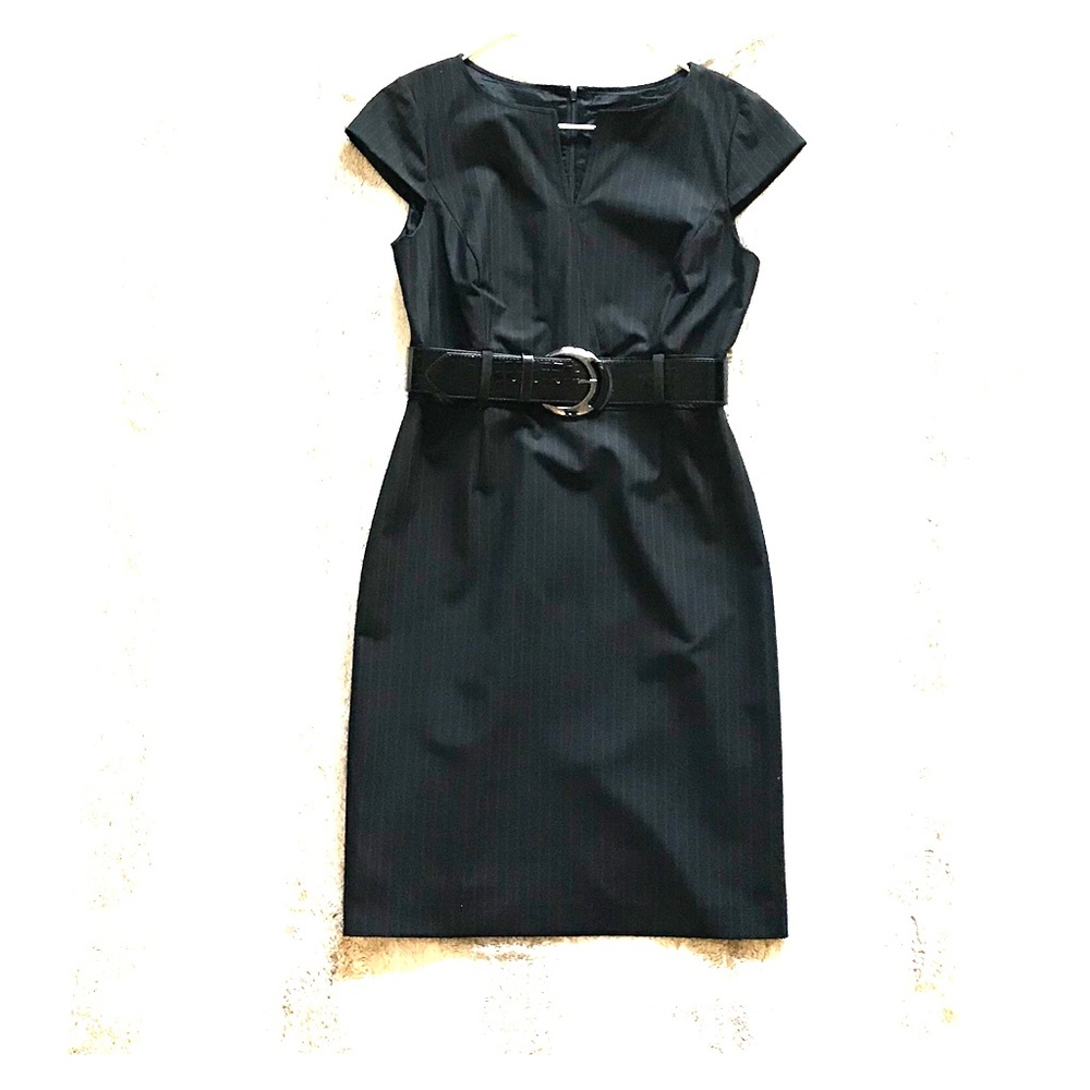 Black Pinstriped Dress - Antonio Melani